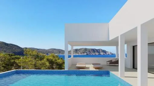 Beautiful open sea view villa under construction - Es Figueral - Sta Eulalia. Beautiful open sea view villa under construction - Es Figueral - Sta Eulalia.